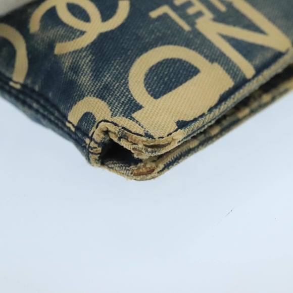 CHANEL Bysy line Coin Purse Canvas Blue Silver CC Auth bs19459 - Picture 7 of 16